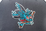NEW ERA "BAY WATERS” SAN JOSE SHARKS FITTED HAT (DARK GRAPHITE/ORANGE)