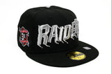 NEW ERA “DEEP EAST” LAS VEGAS RAIDERS FITTED HAT (BLACK/SILVER)
