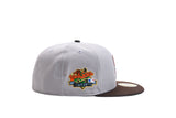 NEW ERA "PACIFIC SOCK EXCHANGE" SAN FRANCISCO GIANTS FITTED HAT (GREY/BURNT WOOD)