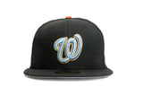 NEW ERA "WEST COAST" WASHINGTON NATIONALS FITTED HAT (BLACK/BURNT ORANGE)