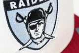 NEW ERA “MVP” LAS VEGAS RAIDERS FITTED HAT (CHROME/MAROON/BLACK)