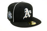 NEW ERA "DOWHATCHALIKE” OAKLAND A'S FITTED HAT (BLACK/CHROME)