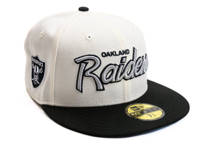 NEW ERA "ICE CITY" OAKLAND RAIDERS FITTED HAT (CHROME/BLACK)