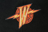 NEW ERA "THUNDER SCRIPT” GOLDEN STATE WARRIORS FITTED HAT (BLACK/ORANGE)
