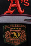 NEW ERA "UNTOUCHABLE" OAKLAND A'S FITTED HAT (BLACK/BURGUNDY)