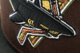 NEW ERA "OUT THE MUD” SAN JOSE SHARKS  FITTED HAT (BURNT WOOD / BLACK/ RIFLE GREEN)