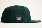 NEW ERA "TURFY LARUSSA" OAKLAND A'S FITTED HAT (DARK GREEN WOOL)