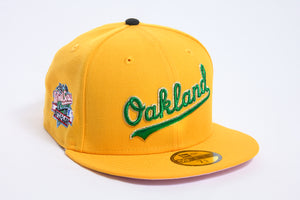 NEW ERA "POMELO" OAKLAND A'S FITTED HAT (A GOLD/BLACK/PINK)