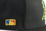 NEW ERA "RETRO" OAKLAND A'S FITTED HAT (BLACK/DARK GREEN)