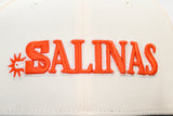 NEW ERA "STAR MARKET” SALINAS SPURS FITTED HAT (CHROME WHITE/NAVY)