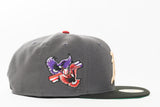***PRE-ORDER*** NEW ERA "3RD STRIKE AKUMA" OAKLAND ATHLETICS FITTED HAT (DARK GRAPHITE/BLACK)