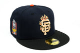 NEW ERA "GHOST 2.0” SAN FRANCISCO GIANTS  FITTED HAT (NAVY/BLACK/ORANGE)