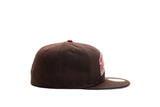 NEW ERA "BACK IN THE WOODS" EDMONTON TRAPPERS FITTED HAT (BROWN)