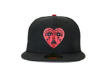 SFC X CHICANO ELECTRIC "CORAZON" FITTED HAT (BLACK/RED)