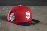 NEW ERA “NORTH SIDE FLOW" SAN FRANCISCO GIANTS FITTED HAT (BRICK RED/NAVY)