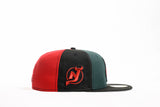 NEW ERA "PUDDY" NEW JERSEY DEVILS FITTED HAT (BLACK/DARK GREEN/SCARLET)