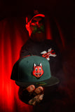 NEW ERA "PUDDY" NEW JERSEY DEVILS FITTED HAT (BLACK/DARK GREEN/SCARLET)