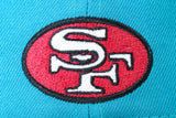 NEW ERA "UPTOWN NINER 3.0” SAN FRANCISCO 49ERS FITTED HAT (TEAL/RED)