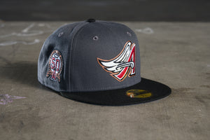 NEW ERA "AKUMA" ANAHEIM ANGELS FITTED HAT (GREY/CHARCOAL GREY)