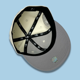 NEW ERA “THE SHOT 2.0" BIRMINGHAM BARONS FITTED HAT (CHROME WHITE/LIGHT BLUE)