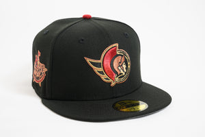 NEW ERA "BLOODY SHIELDS" OTTOWA SENATORS FITTED HAT (BLACK/ HRED)