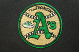 NEW ERA "REGGIE” OAKLAND A'S FITTED HAT (BLACK/DARK GREEN)