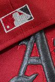 NEW ERA "ART OF WAR” OAKLAND ATHLETICS FITTED HAT (BRICK RED/BLACK/ DARK GRAPHITE)