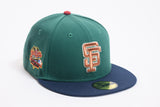 NEW ERA  "COPPER HEAD" SAN FRANCISCO FITTED HAT (EMERALD GREEN/OCEANSIDE)