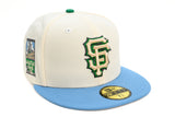 NEW ERA "DOING IT FOR THE BAY” SAN FRANCISCO GIANTS  FITTED HAT (CHROME/SKY BLUE/GREEN)