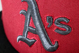 NEW ERA "ART OF WAR” OAKLAND ATHLETICS FITTED HAT (BRICK RED/BLACK/ DARK GRAPHITE)