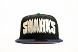 NEW ERA "NIGHT SWIM" SAN JOSE SHARKS FITTED HAT (BLACK/NAVY/TEAL)
