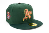 NEW ERA "LE CHEVAL” OAKLAND A'S FITTED HAT (CILANTRO/DARK GREEN/BURNT WOOD)