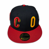 COOKIES "ON THE BLOCK" NEW ERA FITTED CAP (NAVY/RED/MULTI)