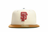 NEW ERA "SF INFIELD" SAN FRANCISCO GIANTS FITTED HAT (CHROME/TOASTED PEANUT)