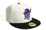 NEW ERA "MIXTAPE" JAMESTOWN JAMMERS FITTED HAT (CHROME/BLACK/PURPLE)