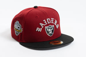 NEW ERA "RED RAIDERS" LAS VEGAS RAIDERS FITTED HAT (H RED/BLACK)