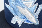 NEW ERA "BLUE WATERS” SAN JOSE SHARKS  FITTED HAT (OCEANSIDE BLUE/NIGHTSHIFT NAVY)