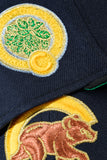 NEW ERA "SPROUL HALL" CHICAGO CUBS FITTED HAT (BLACK/NAVY/GOLD)