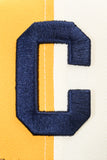 NEW ERA "GAME DAY RUGBY" CHICAGO CUBS FITTED HAT (CHROME/A GOLD/NAVY)
