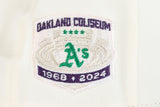 NEW ERA "OCBC / PURPLE FLOWERS" OAKLAND A'S FITTED HAT (CHROME/DARK GREEN)
