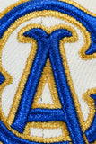 NEW ERA "HEARST CASTLE” CALIFORNIA ANGELS  FITTED HAT (CHROME WHITE/BLUE AZURE)
