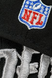 NEW ERA “DEEP EAST” LAS VEGAS RAIDERS FITTED HAT (BLACK/SILVER)