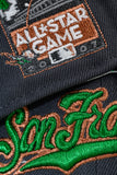 NEW ERA "ORGANIC PRINT” SAN FRANCISCO GIANTS  FITTED HAT (DARK GRAPHITE/BLACK/RUST ORANGE)
