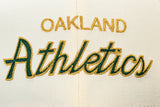 NEW ERA "RETRO SCRIPT 2.0” OAKLAND A'S FITTED HAT (CHROME/DARK GREEN/A GOLD)