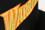 NEW ERA "THUNDER SCRIPT” GOLDEN STATE WARRIORS FITTED HAT (BLACK/ORANGE)