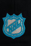 NEW ERA "REEF" SAN JOSE SHARKS  FITTED HAT (BLACK/CHROME)
