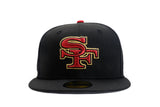 NEW ERA "FAREWELL 2 THE STICK" SAN FRANCISCO 49ERS FITTED HAT (BLACK/RED)
