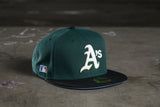 NEW ERA "TURF ICYS" OAKLAND A'S FITTED HAT (DARK GREEN/BLACK)