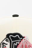 NEW ERA "KABUKI" CHICAGO BLACKHAWKS FITTED HAT (CHROME/RED/BLACK)