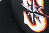 NEW ERA "SCAT" SEATTLE MARINERS FITTED HAT (BLACK/RED/YELLOW)